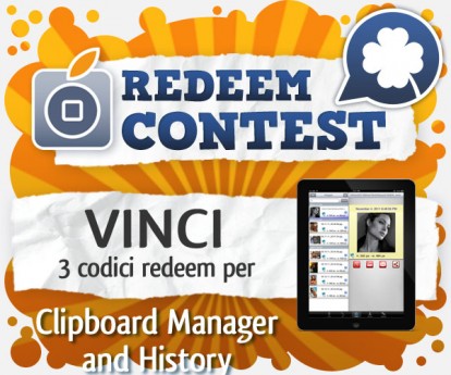 CONTEST: vinci 3 codici redeem per Clipboard Manager and History [VINCITORI]