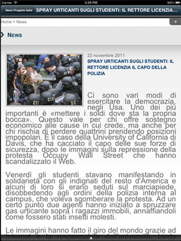 News e servizi nell’app gratuita Progetto Italia