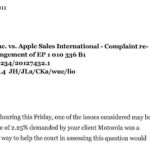 FOSS Patents: Motorola richiede il 2.25% su tutte le vendite per l’utilizzo dei brevetti FRAND