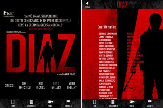 Diaz, l’applicazione ufficiale del film sui fatti del G8 di Genova 2001