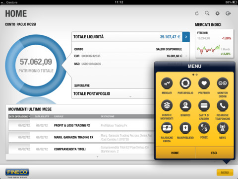 L’app ufficiale di Fineco approda su iPad