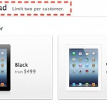 Nuovo iPad: massimo due dispositivi per cliente