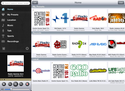 TuneIn Radio e TuneIn Radio Pro si aggiornano alla versione 2.6 con il supporto al Retina display