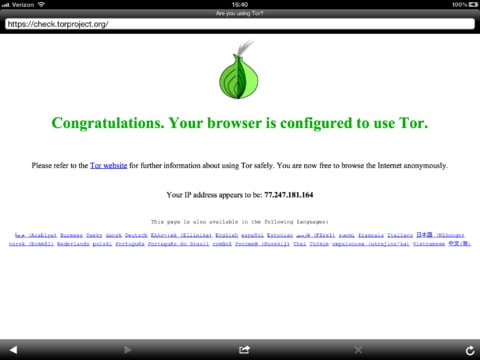 Onion Browser, la nuova app per la navigazione anonima