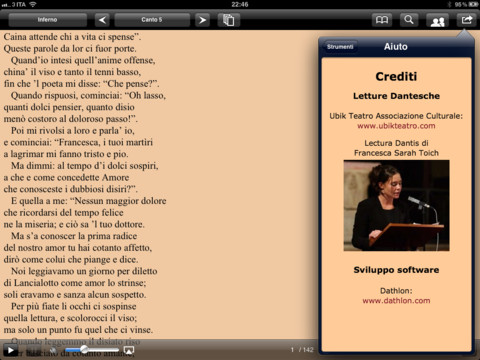 Nuova versione audio della Divina Commedia per iPad in formato annoteBook