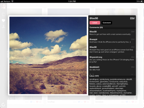 Instavue porta Instagram su iPad