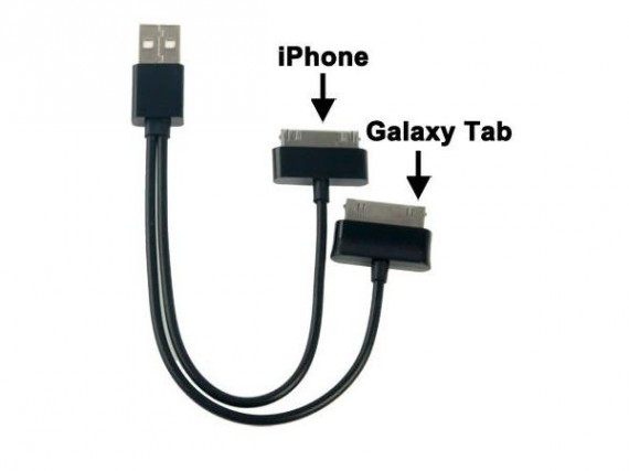 Da USBfever un cavo doppio per iDevices e Galaxy Tab