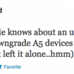 MuscleNerd su Twitter: Apple al corrente di una tecnica ancora segreta per il downgrade dei dispositivi A5