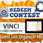CONTEST: vinci 3 codici redeem per Guest List Organizer HD [VINCITORI]
