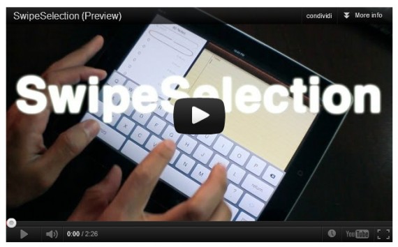 SwipeSelection: il tweak che consente di aggiungere utili gesture per migliorare la selezione del testo su iPad jailbroken!