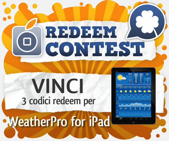 CONTEST: vinci 3 codici redeem per WeatherPro for iPad [VINCITORI]