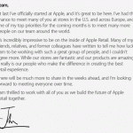 John Browett dirama la sua prima comunicazione al team degli Apple Store