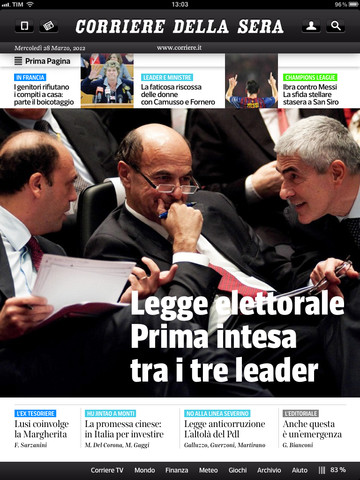 Corriere della Sera Digital Edition 2.0 per iPad: arriva il nuovo aggiornamento