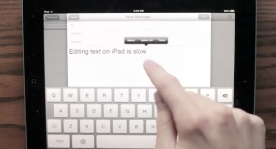 Come dovrebbe essere il text editing su iPad – Concept