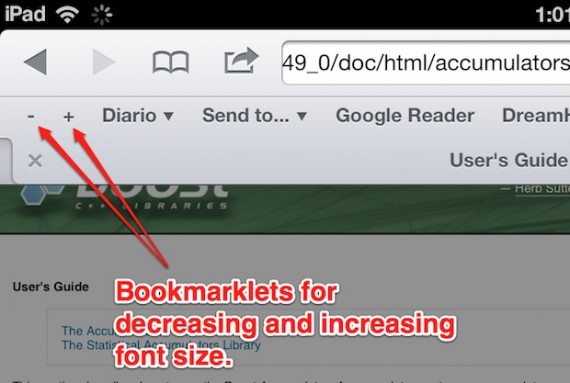 Come modificare le dimensioni dei caratteri su Safari per iOS con dei Bookmarklets – Guida