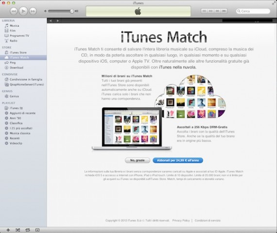 Come sfruttare iTunes Match anche senza connessione dati disponibile?