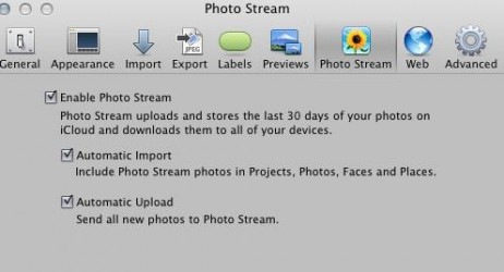 Ecco come abilitare Photo Stream su Aperture