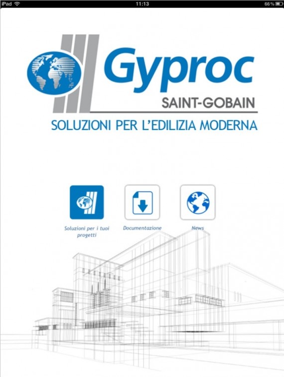 Le soluzioni in cartongesso si scelgono da iPad con Gyproc