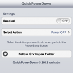 QuickPowerDown, spegni l’iPad più rapidamente – Cydia