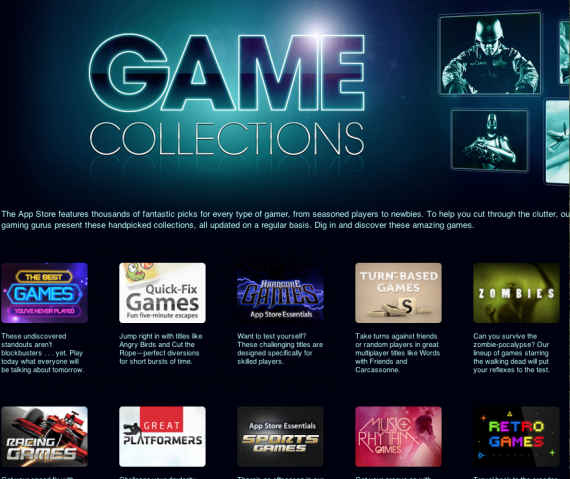 Apple crea la sezione Game Collections sull’App Store