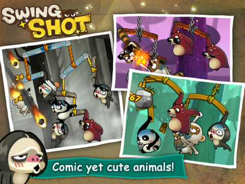 Swing Shot, il nuovo puzzle di Com2uS in cui dovrete abbattere gli altri animali