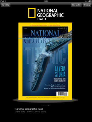 National Geographic Italia arriva su iPad con la rivista digitale