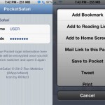 Aggiungere articoli da leggere in Pocket tramite Safari? Con PocketSafari è più semplice – Cydia