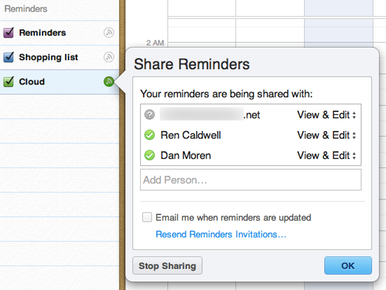 Come condividere i promemoria con altre persone su iCloud