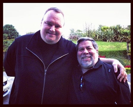 Steve Wozniak fa visita al fondatore di MegaUpload, Kim DotCom