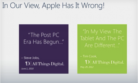 “Apple sbaglia, non siamo nell’era post-PC: chiamatela Pc+” parola di Microsoft