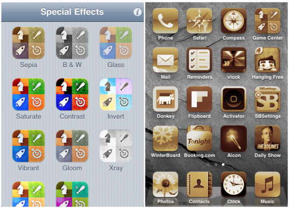 Aicon, un tweak che vi permette di applicare interessanti effetti alle icone della Home – Cydia