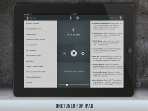 OneTuner Pro: un’app per ascoltare le stazioni radio direttamente da iPad