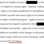 Apple vs. Samsung: chiesto dall’azienda californiana un risarcimento pari a circa 2.5 miliardi di dollari
