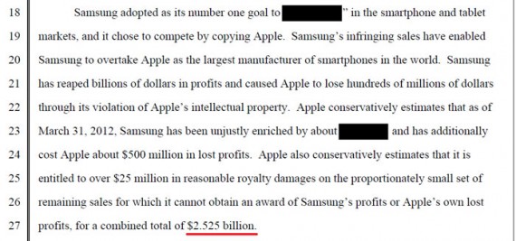Apple vs. Samsung: chiesto dall’azienda californiana un risarcimento pari a circa 2.5 miliardi di dollari