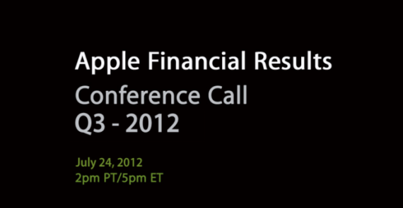 Conference Call Q3 – 2012: Apple trasmetterà lo streaming audio