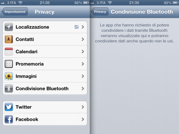 La nuova funzione “Condivisione Bluetooth” di iOS 6 beta 4: a cosa serve?