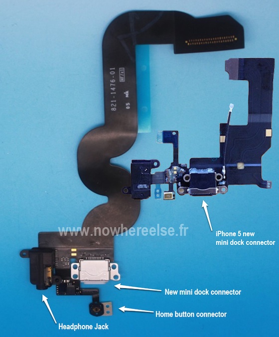 Diffuse le immagini di un possibile componente per iPad mini contenente il nuovo connettore dock e jack per le cuffie