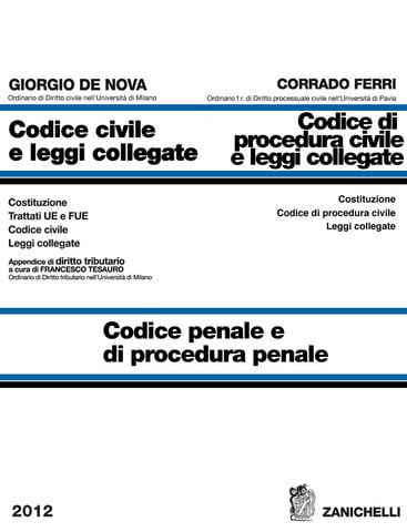 Disponibile l’applicazione “De Nova-Ferri”, 4 codici e leggi collegate Zanichelli