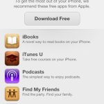 Apple introduce un tasto per scaricare 5 sue applicazioni gratuite su App Store in iOS 6