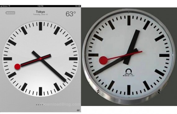 Swiss Federal Railways: Apple ha copiato il design dell’icona ‘orologio’ di iOS 6