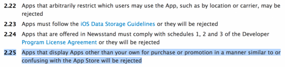 Apple vieta agli sviluppatori di introdurre banner di promozione di app di terze parti