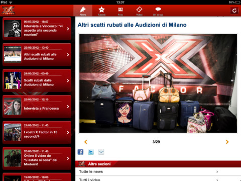 X Factor 2012, l’app ufficiale!