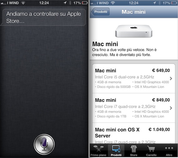 Siri conosce i prezzi dei prodotti Apple