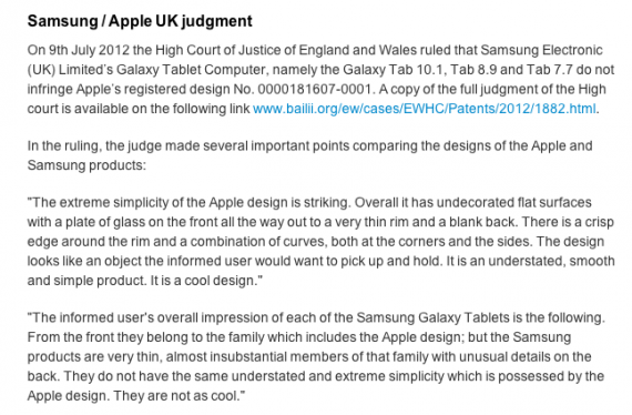 Apple dovrà (forse) modificare il messaggio “di scuse” sul proprio sito UK