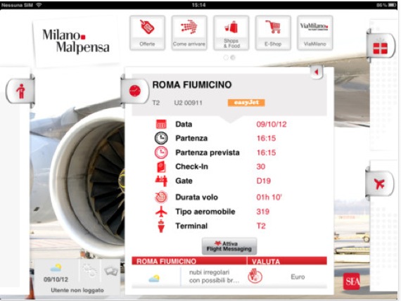 Su iPad arrivano le app ufficiali degli aeroporti di Milano Linate e Milano Malpensa
