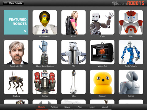 Robots for iPad: la storia della robotica attraverso foto, video e info