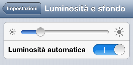 Come ovviare al problema della luminosità automatica su iOS 6