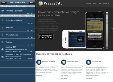 Scarica interi siti web e singoli file con Freeze2Go