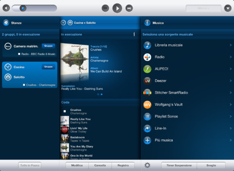 Sonos Controller si aggiorna con lo streaming da iPad