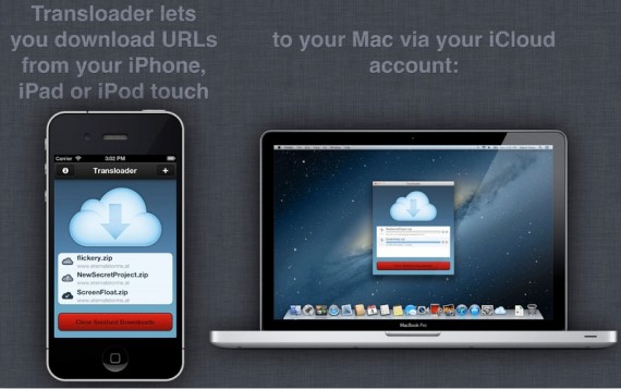 Con Transloader puoi avviare il download di un file su Mac direttamente da iPad
